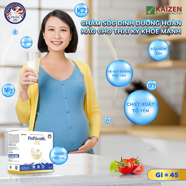 Papamilk Diasure - Dinh dưỡng vàng cho mẹ bầu và người tiểu đường 9 sua cho nguoi tieu duong papamilk diasure chua to yen 2