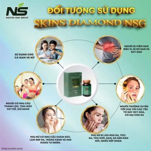 Viên Uống Đẹp Da Skins Diamond NSG Trắng Sáng Da, Đào thải độc tố 10 skins diamond nsg 3