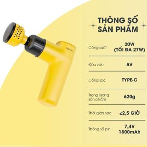 TurboRevive OG-1102L - Súng Massage Nóng Lạnh Đột Phá Phục Hồi Cơ Bắp 13 sung massage nong lanh turborevive 9