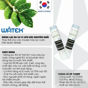 Màng lọc RO Hàn Quốc 50/75 GPD đúc nguyên khối - Trái Tim Máy Lọc Nước 7 mang loc ro han quoc 50 75 gpd 2