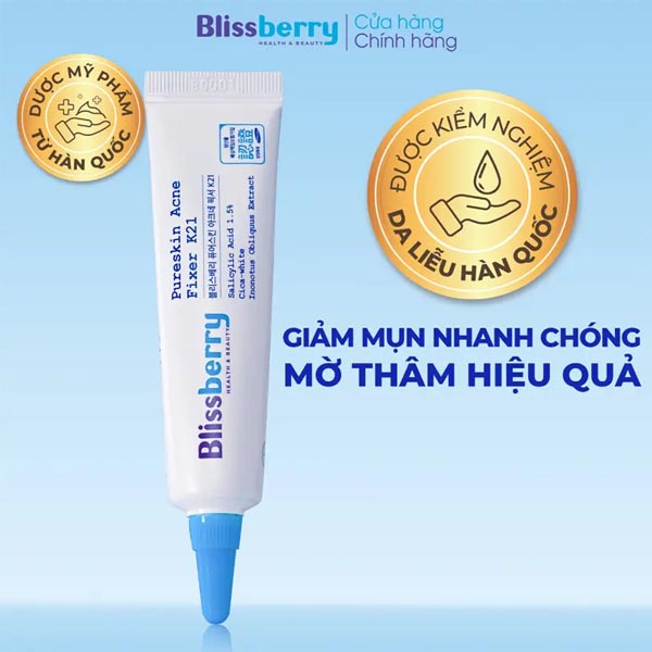 Gel Blissberry 15ml Bôi Mụn Giảm Sưng & Mờ Thâm Hiệu Quả 4 Gel Blissberry 15ml Bôi Mụn Giảm Sưng & Mờ Thâm Hiệu Quả - Ảnh 2