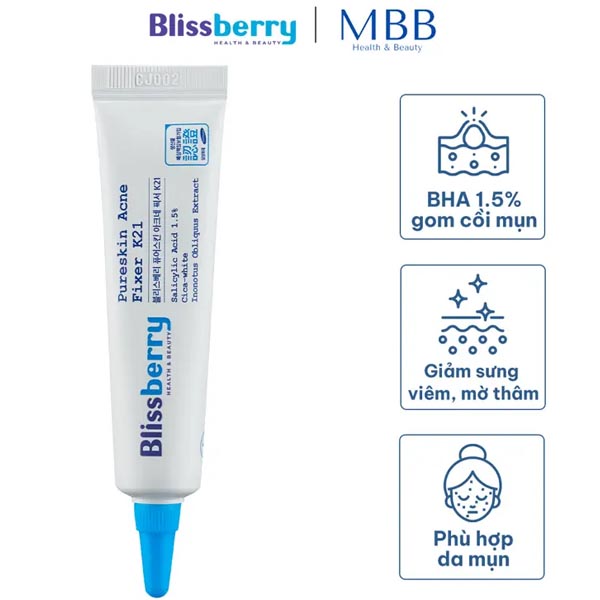 Gel Blissberry 15ml Bôi Mụn Giảm Sưng & Mờ Thâm Hiệu Quả 18 gel boi mun blissberry 15ml 4