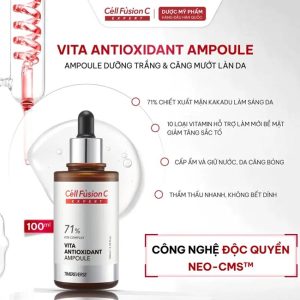 Ampoule Dưỡng Trắng Và Ngăn Ngừa Lão Hóa Cell Fusion C Expert Time Reverse Vita Antioxidant Ampoule 100ml 7 Ampoule Dưỡng Trắng Và Ngăn Ngừa Lão Hóa Cell Fusion C Expert Time Reverse Vita Antioxidant Ampoule 100ml - Ảnh 3