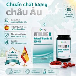Vitaline D - Viên Uống Vitamin D3 4000 IU Tây Ban Nha - Ảnh 3
