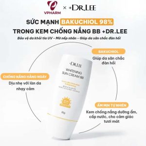 Kem Chống Nắng Nâng Tone Ngừa Lão Hóa Bakuchiol +Dr.lee - Ảnh 2