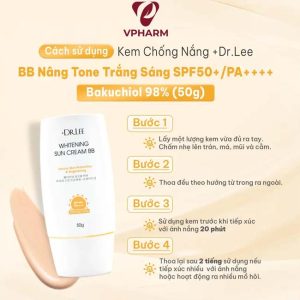 Kem Chống Nắng Nâng Tone Ngừa Lão Hóa Bakuchiol +Dr.lee - Ảnh 4