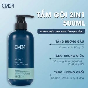 Tắm Gội Nam 2in1 Hương Nước Hoa CM24 - Sữa Tắm Gội Toàn Thân - Ảnh 3