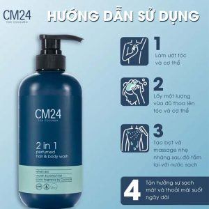 Tắm Gội Nam 2in1 Hương Nước Hoa CM24 - Sữa Tắm Gội Toàn Thân - Ảnh 4